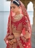 Traditional Bridal Red Silk embroidered lehenga choli AA138
