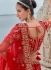 Traditional Bridal Red Silk embroidered lehenga choli AA143