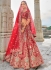 Traditional Bridal Red Silk embroidered lehenga choli AA151