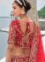 Traditional Bridal Red Silk embroidered lehenga choli AA151