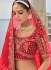 Traditional Bridal Red Silk embroidered lehenga choli AA151