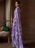 Lavender Satin silk foil work wedding saree with blouse 1012A