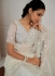 White Soft Organza handwork wedding saree with blouse 1033A