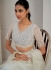 White Soft Organza handwork wedding saree with blouse 1033A