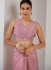 Rose Soft Organza handwork wedding saree with blouse 1033E