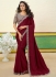 Maroon Shimmer georgette sequins embroidered wedding saree with blouse 1002