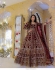 Bollywood Model Maroon velvet heavy bridal lehenga choli