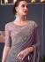 Lavender silk chiffon sequins embroidered wedding saree with blouse 30004