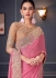 Rose shimmer silk sequins embroidered wedding saree with blouse 30007