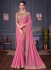 Rose shimmer silk sequins embroidered wedding saree with blouse 30007
