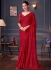Red glitter silk sequins embroidered wedding saree with blouse 30009