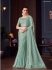 Ice green double tone silk sequins embroidered wedding saree with blouse 30010