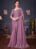 Mauve Pink shimmer silk sequins embroidered wedding saree with blouse 30014