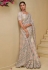 Peach banarasi tuscany  embroidered wedding saree with blouse 7504