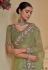 Pista green banarasi tuscany  embroidered wedding saree with blouse 7507