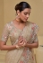 Beige banarasi tuscany embroidered wedding saree with blouse 7510