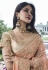Peach tissue silk embroidered wedding saree with blouse 8401