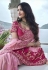 Pink tissue silk embroidered wedding saree with blouse 8403