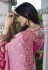 Pink tissue silk embroidered wedding saree with blouse 8403