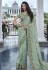 Mint green tissue silk embroidered wedding saree with blouse 8406