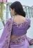Lavender tissue silk embroidered wedding saree with blouse 8412