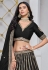 Black art silk circular lehenga choli 301
