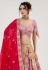 Pink silk wedding lehenga choli 1057