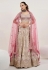 Beige tussar silk lehenga choli for wedding 1060
