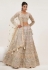 Cream net lehenga choli for wedding 1062B