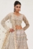 Cream net lehenga choli for wedding 1062B