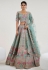 Sea green organza lehenga choli 1063B