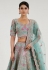 Sea green organza lehenga choli 1063B