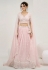 Pink georgette lehenga choli for wedding 1066B