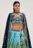 Green jacquard lehenga choli 1070