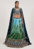 Green jacquard lehenga choli 1070