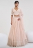 Peach georgette circular lehenga choli 1068