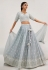 Sky blue georgette circular lehenga choli 1066