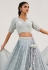 Sky blue georgette circular lehenga choli 1066