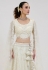 Cream net circular lehenga choli 1065