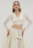 Cream net wedding lehenga choli 1064