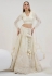 Cream net wedding lehenga choli 1064