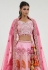 Pink silk circular lehenga choli 1059