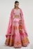 Pink silk circular lehenga choli 1059
