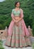 Sea green silk wedding lehenga choli 7101