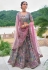 Grey silk circular lehenga choli 7102