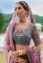 Grey silk circular lehenga choli 7102