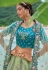 Pista green silk lehenga choli 7104