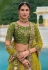 Mehndi silk wedding lehenga choli 7105