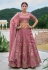 Pink silk circular lehenga choli 7106