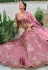Pink silk circular lehenga choli 7106